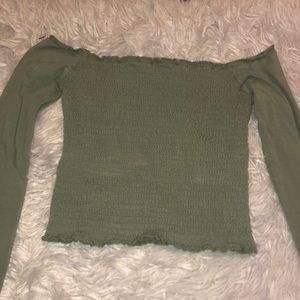 Hollister Olive Green Long-Sleeve Top